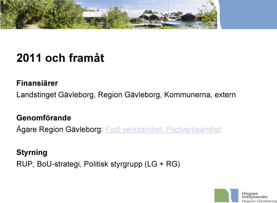 Ägare Region Gävleborg: Fast verksamhet,