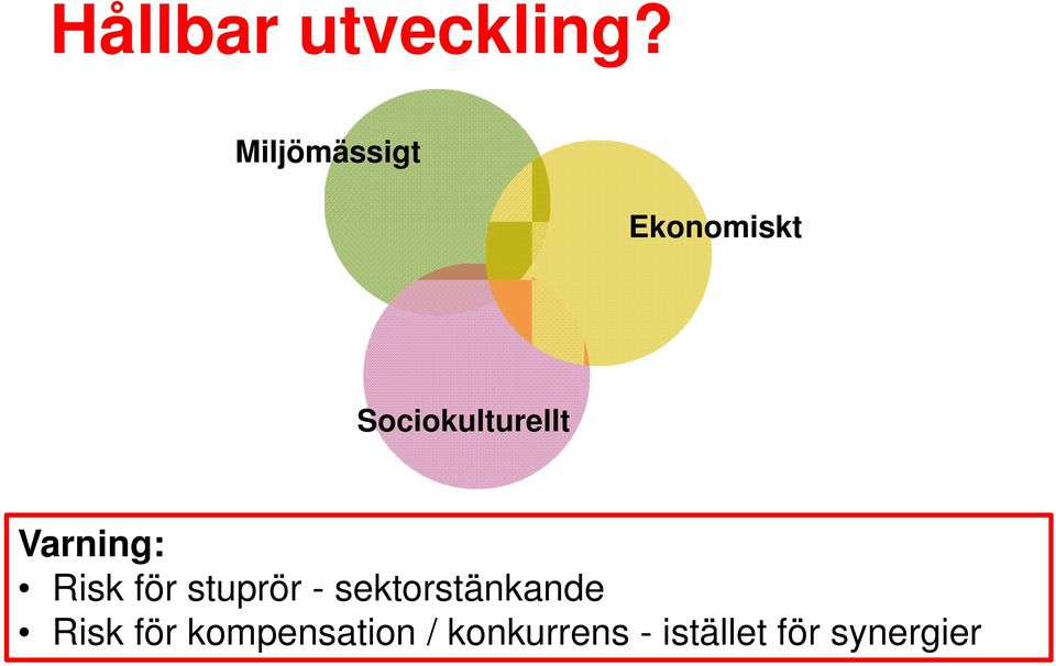 Varning: Risk för stuprör -