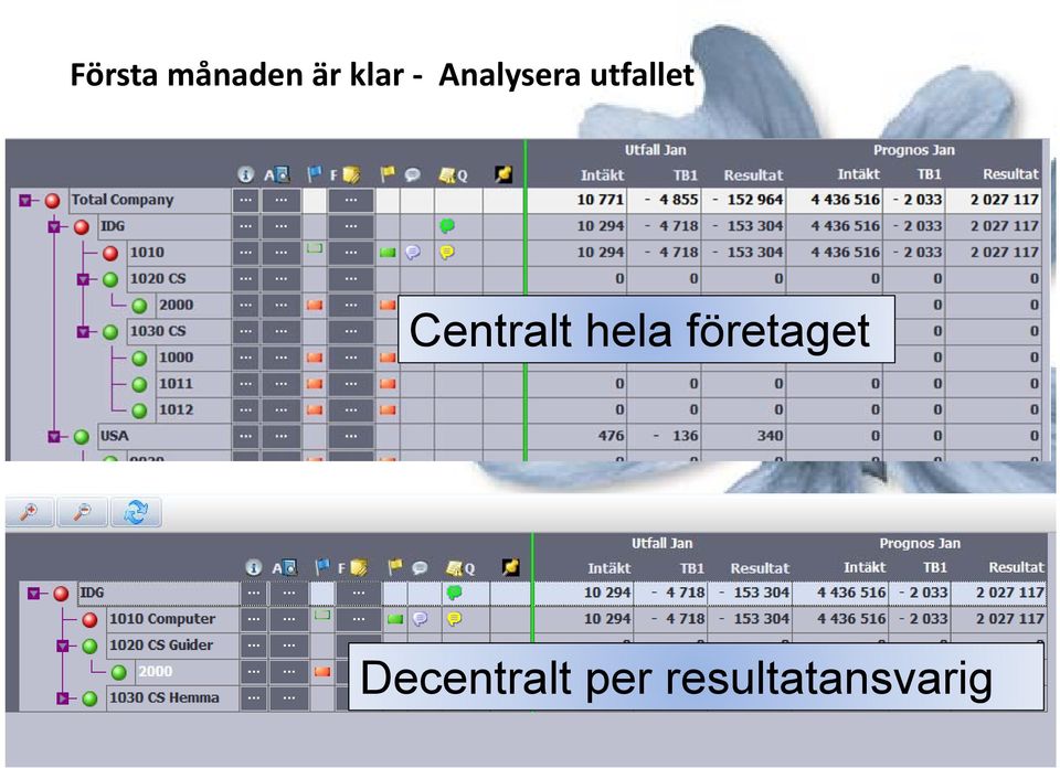 Centralt hela företaget