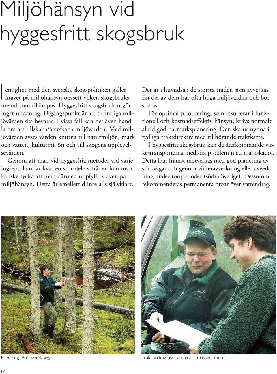 Med miljövärden avses värden knutna till naturmiljön, mark och vatten, kulturmiljön och till skogens upplevelsevärden.
