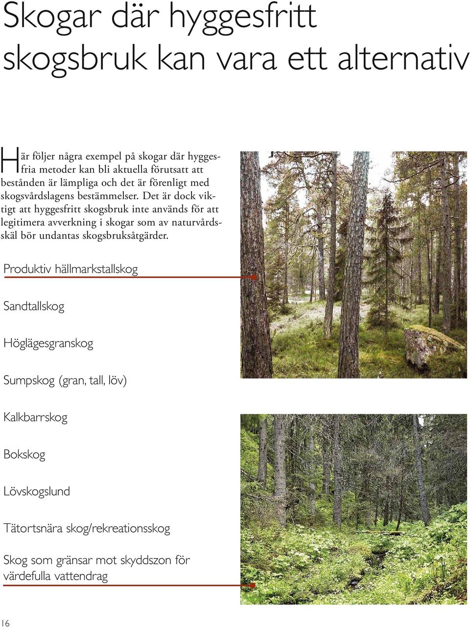 Det är dock viktigt att hyggesfritt skogsbruk inte används för att legitimera avverkning i skogar som av naturvårdsskäl bör undantas