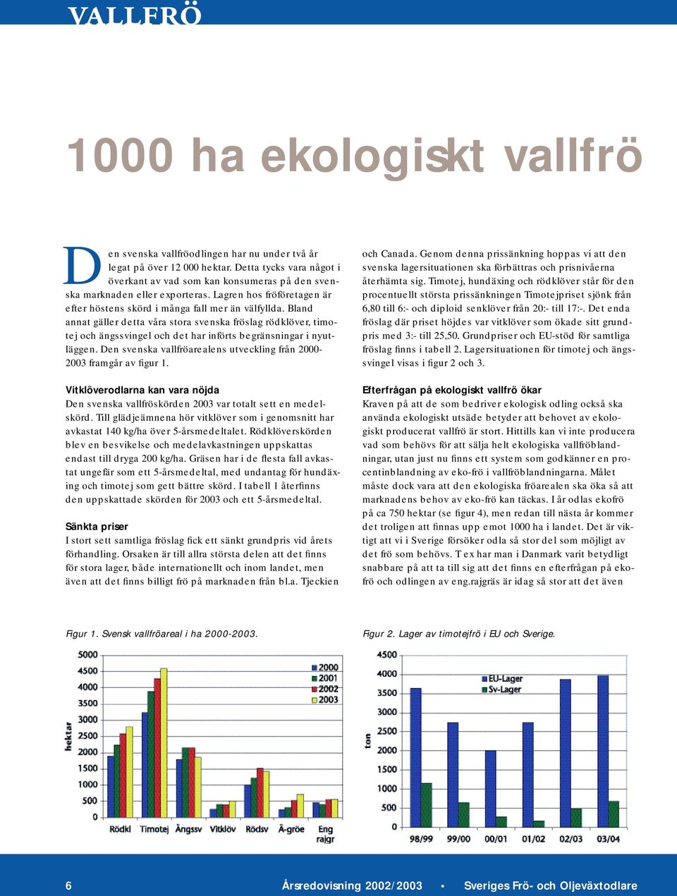 Bland annat gäller detta våra stora svenska fröslag rödklöver, timotej och ängssvingel och det har införts begränsningar i nyutläggen.