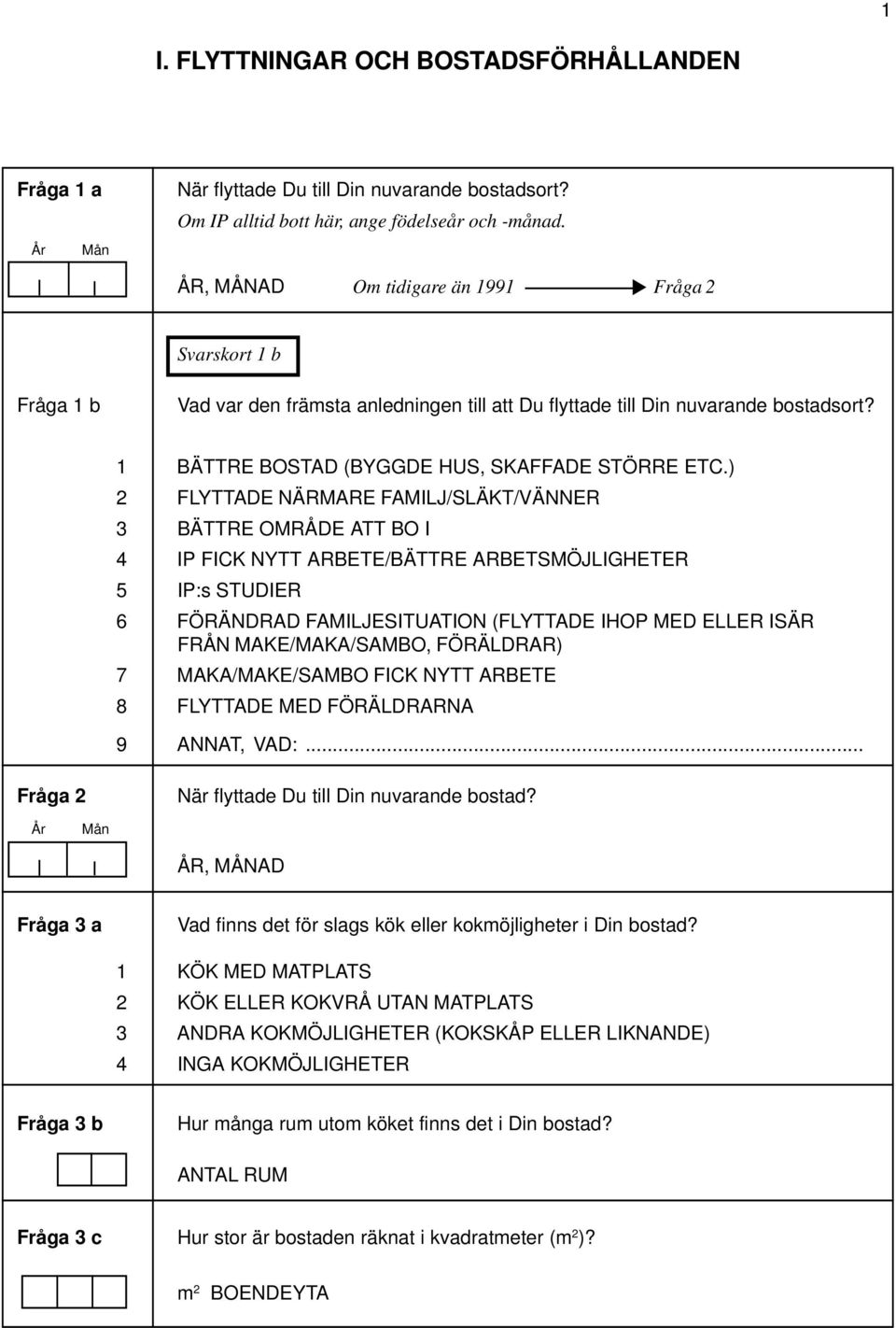 ) FLYTTADE NÄRMARE FAMILJ/SLÄKT/VÄNNER BÄTTRE OMRÅDE ATT BO I IP FICK NYTT ARBETE/BÄTTRE ARBETSMÖJLIGHETER IP:s STUDIER 6 FÖRÄNDRAD FAMILJESITUATION (FLYTTADE IHOP MED ELLER ISÄR FRÅN