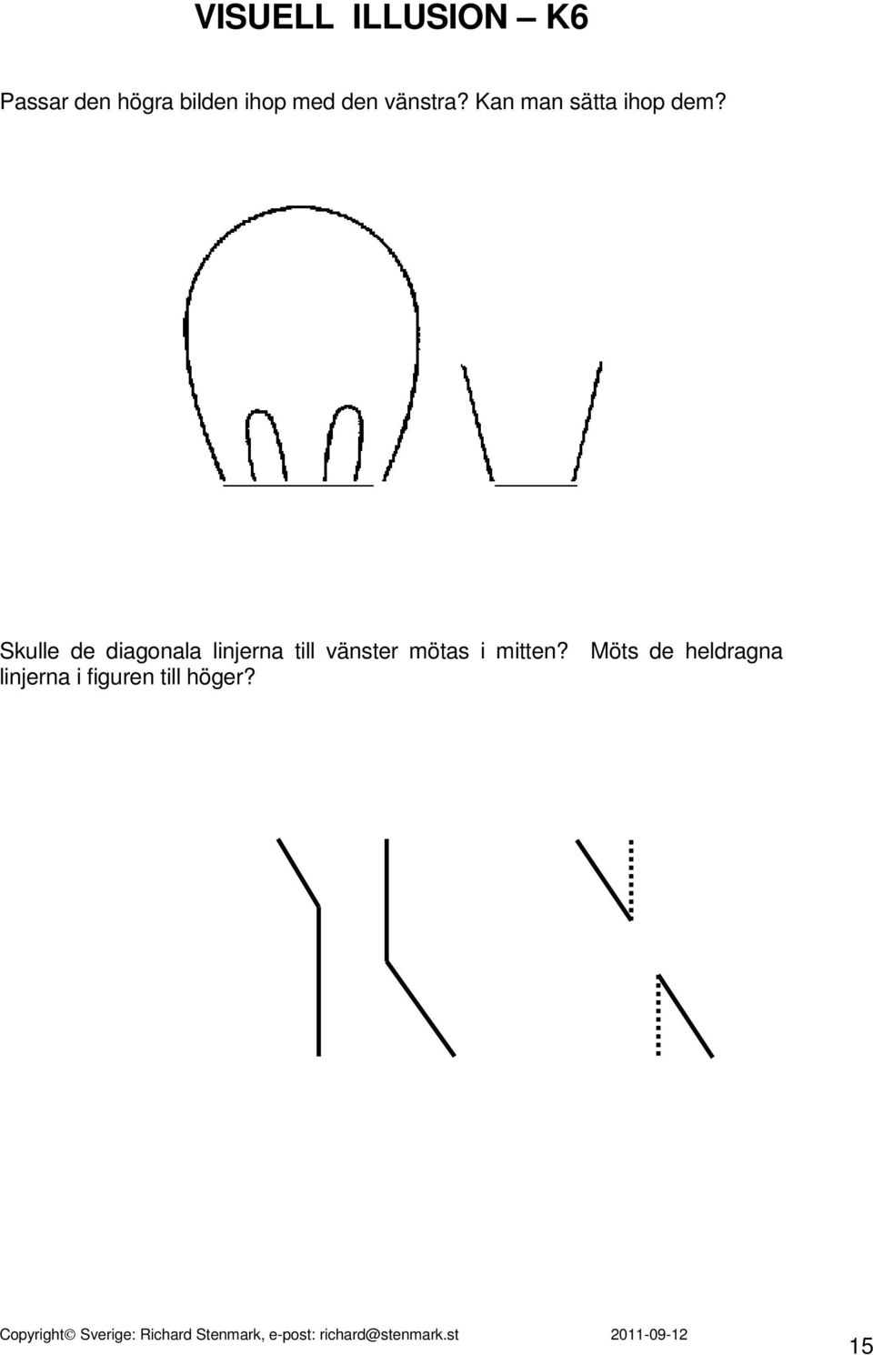Skulle de diagonala linjerna till vänster mötas i