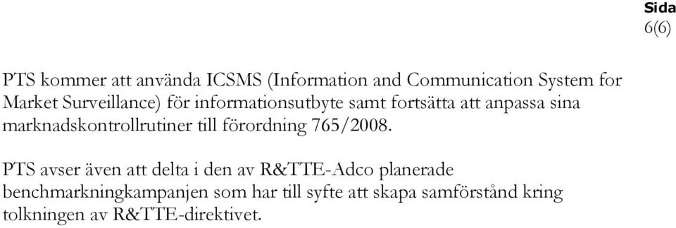 marknadskontrollrutiner till förordning 765/2008.