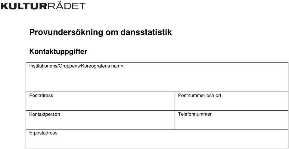 Institutionens/Gruppens/Koreografens