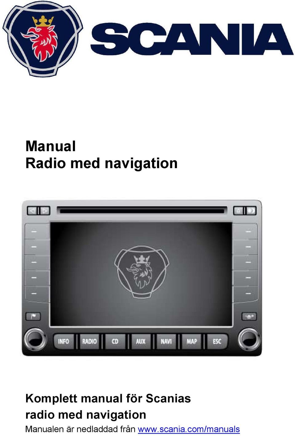 radio med navigation Manualen