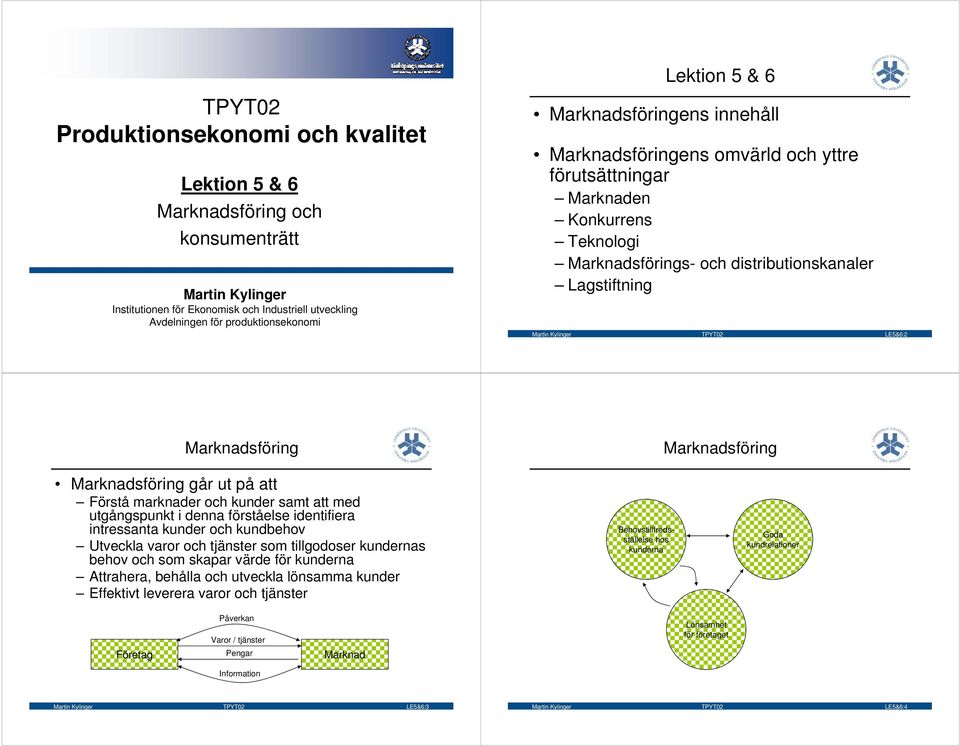 att med utgångspunkt i denna förståelse identifiera intressanta kunder och kundbehov Utveckla varor och tjänster som tillgodoser kundernas behov och som skapar värde för kunderna Attrahera, behålla