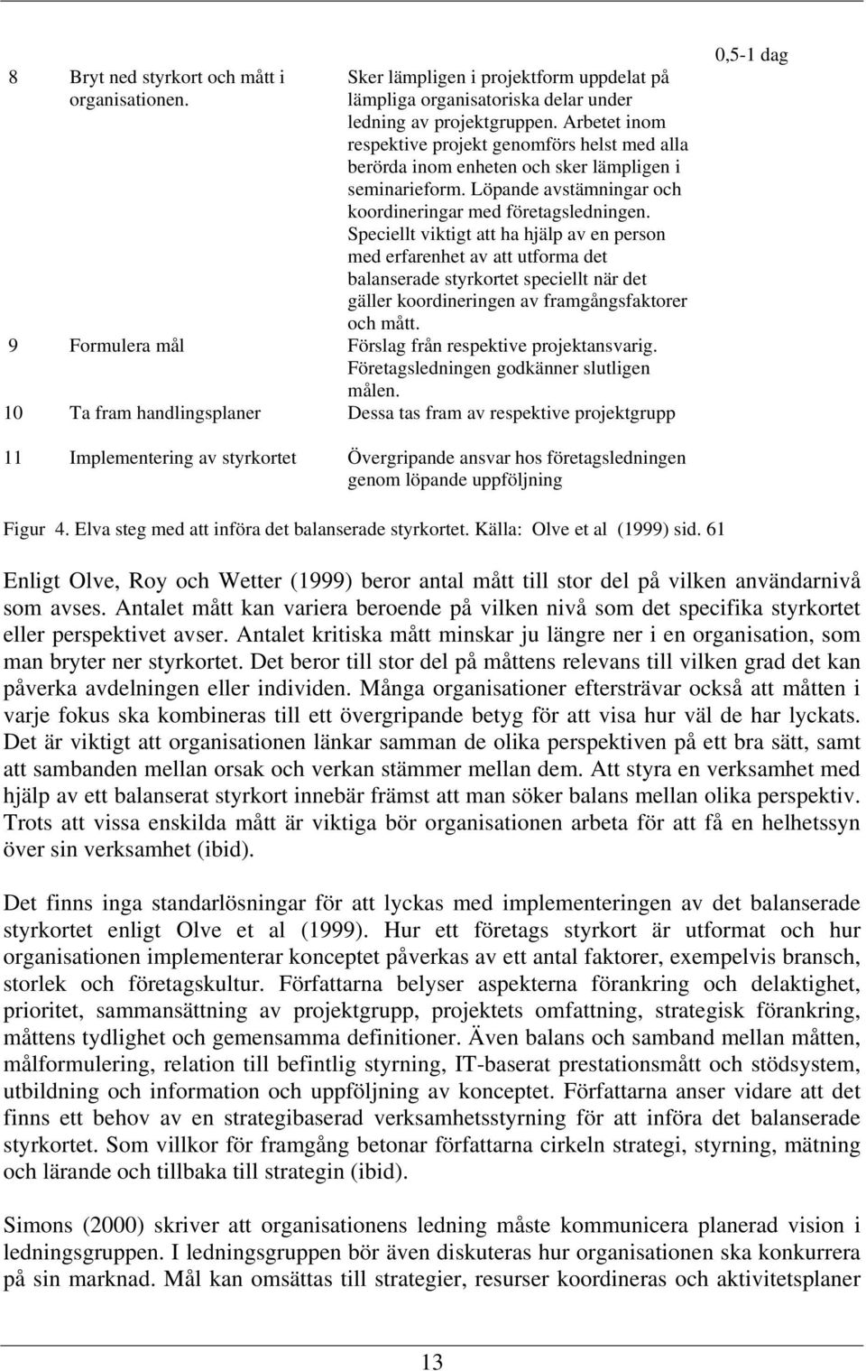Speciellt viktigt att ha hjälp av en person med erfarenhet av att utforma det balanserade styrkortet speciellt när det gäller koordineringen av framgångsfaktorer och mått.