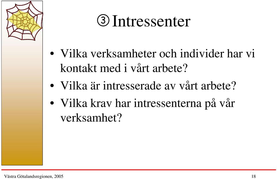 Vilka är intresserade av vårt arbete?