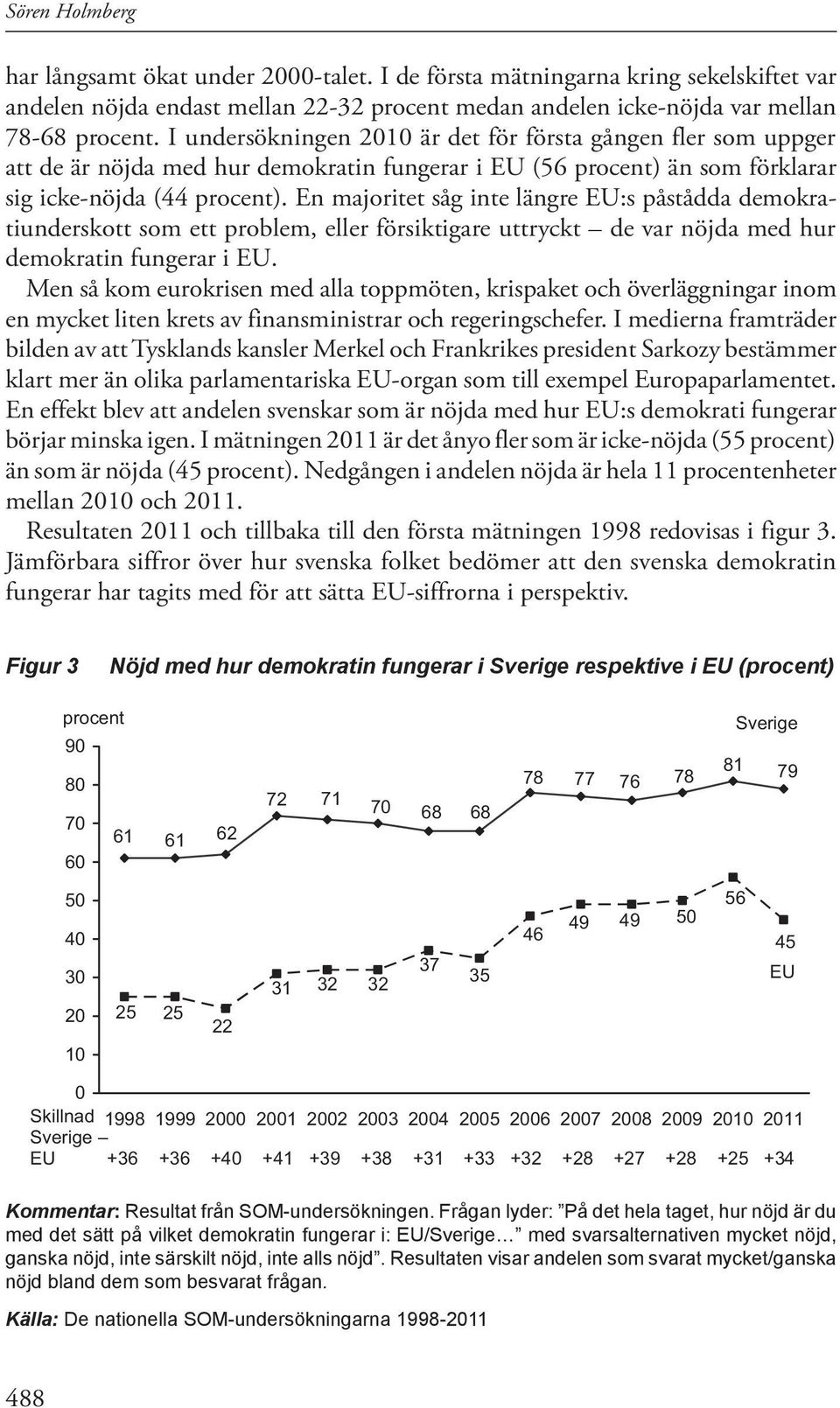 En majoritet såg inte längre EU:s påstådda demokratiunderskott som ett problem, eller försiktigare uttryckt de var nöjda med hur demokratin fungerar i EU.
