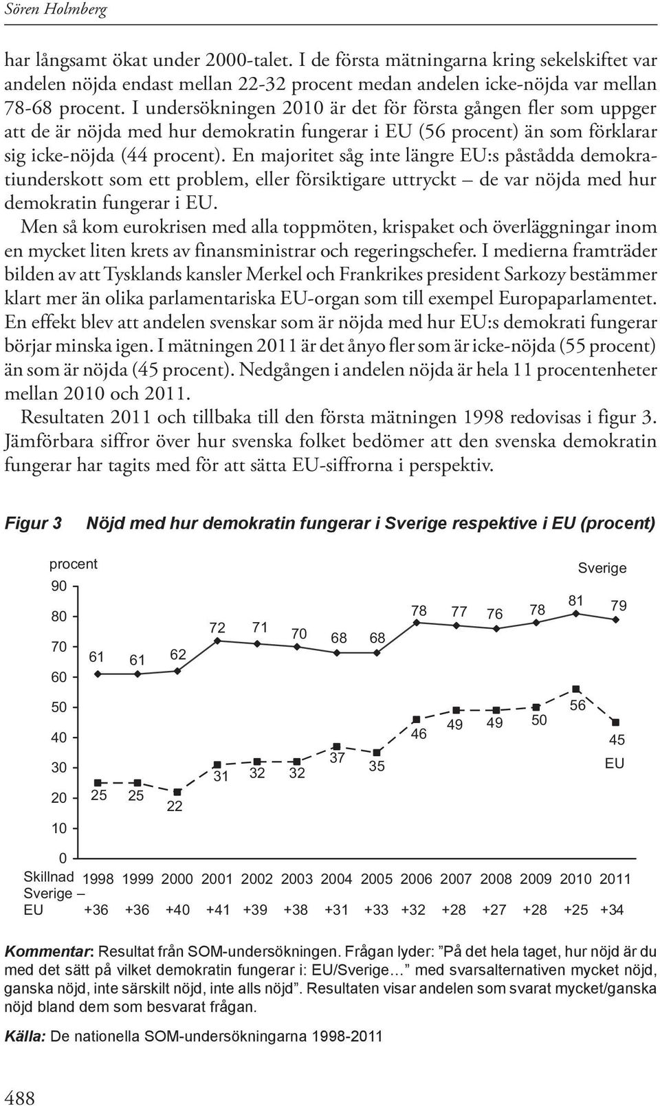 En majoritet såg inte längre EU:s påstådda demokratiunderskott som ett problem, eller försiktigare uttryckt de var nöjda med hur demokratin fungerar i EU.