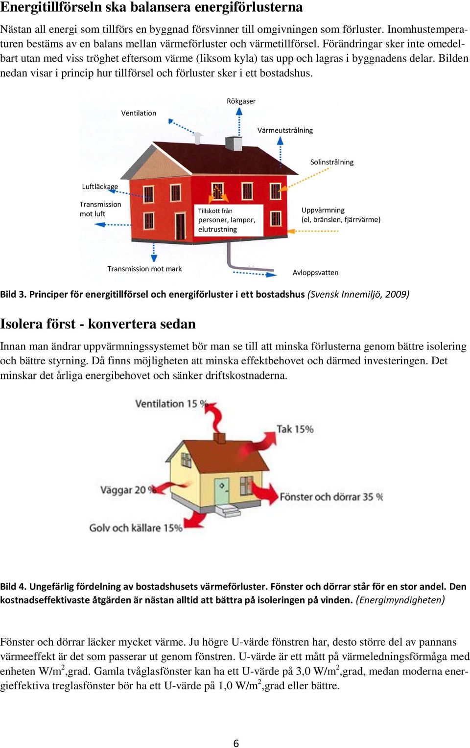 Förändringar sker inte omedelbart utan med viss tröghet eftersom värme (liksom kyla) tas upp och lagras i byggnadens delar.