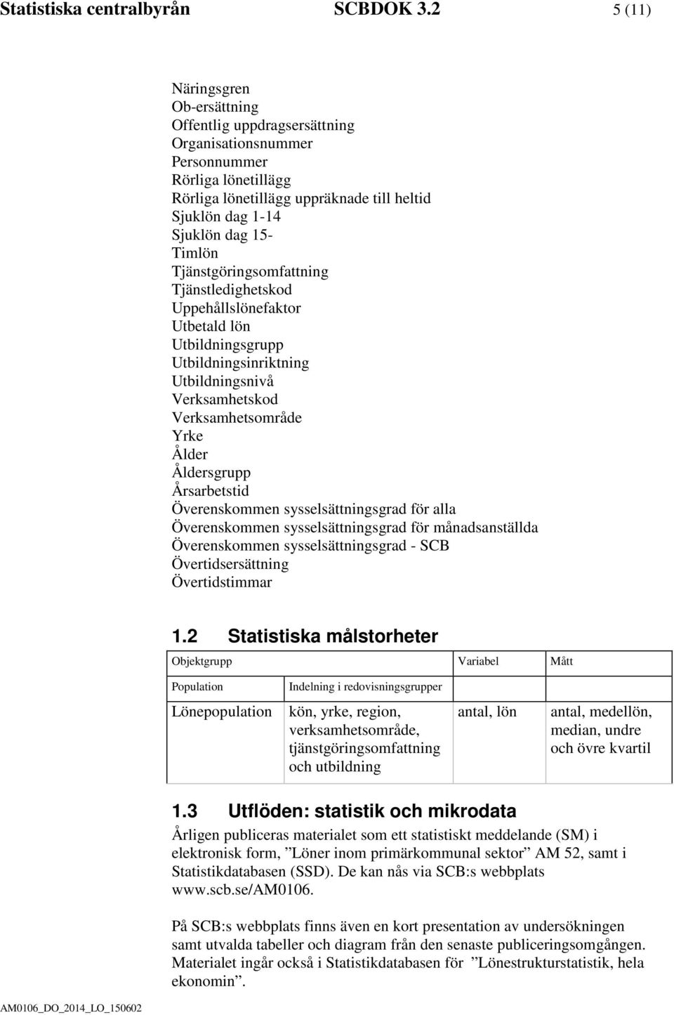 Tjänstgöringsomfattning Tjänstledighetskod Uppehållslönefaktor Utbetald lön Utbildningsgrupp Utbildningsinriktning Utbildningsnivå Verksamhetskod Verksamhetsområde Yrke Ålder Åldersgrupp Årsarbetstid