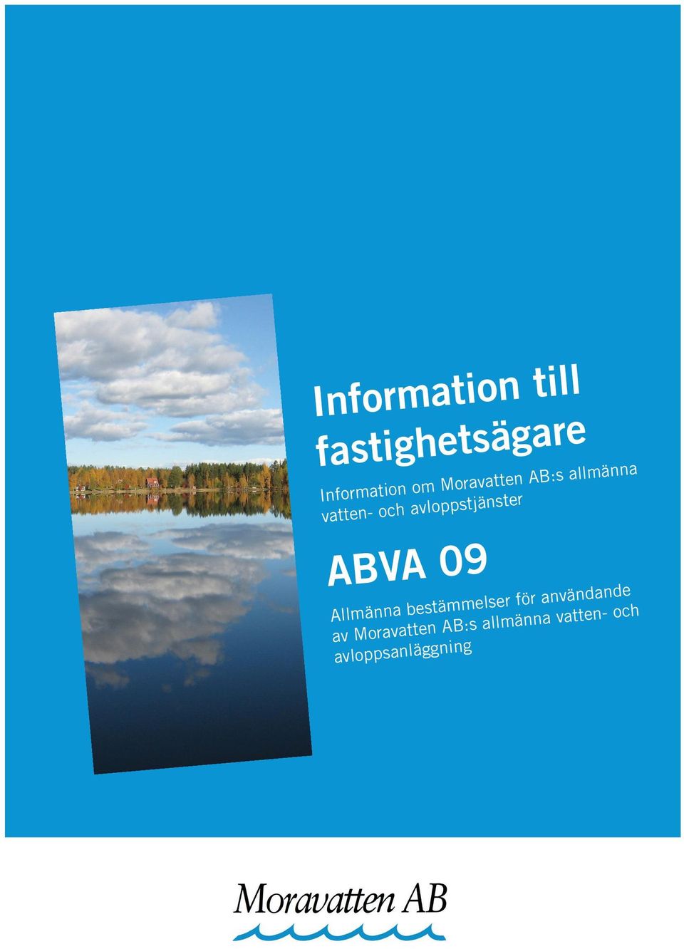 avloppstjänster ABVA 09 Allmänna bestämmelser för