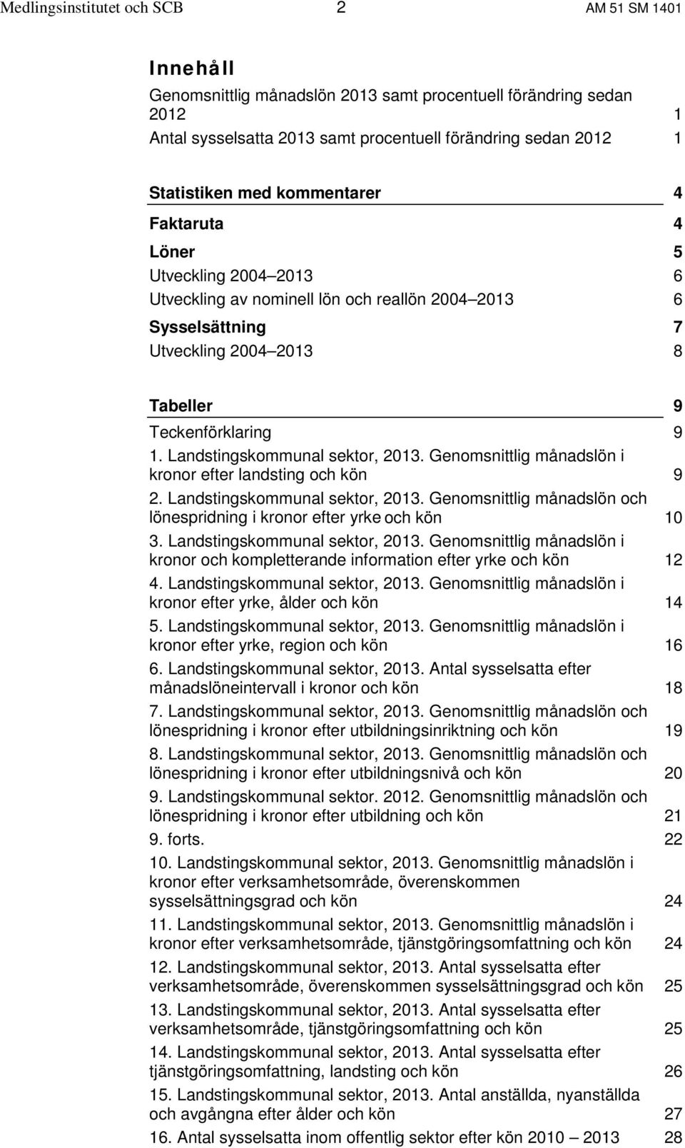 Landstingskommunal sektor, 2013. Genomsnittlig månadslön i kronor efter landsting och kön 9 2. Landstingskommunal sektor, 2013.