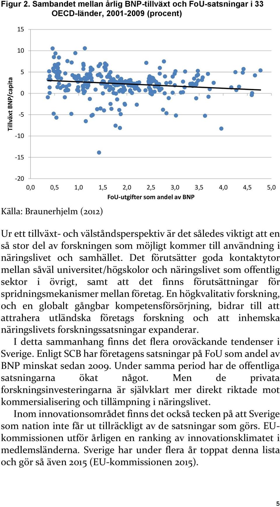 Braunerhjelm (2012) Ur ett tillväxt- och välståndsperspektiv är det således viktigt att en så stor del av forskningen som möjligt kommer till användning i näringslivet och samhället.