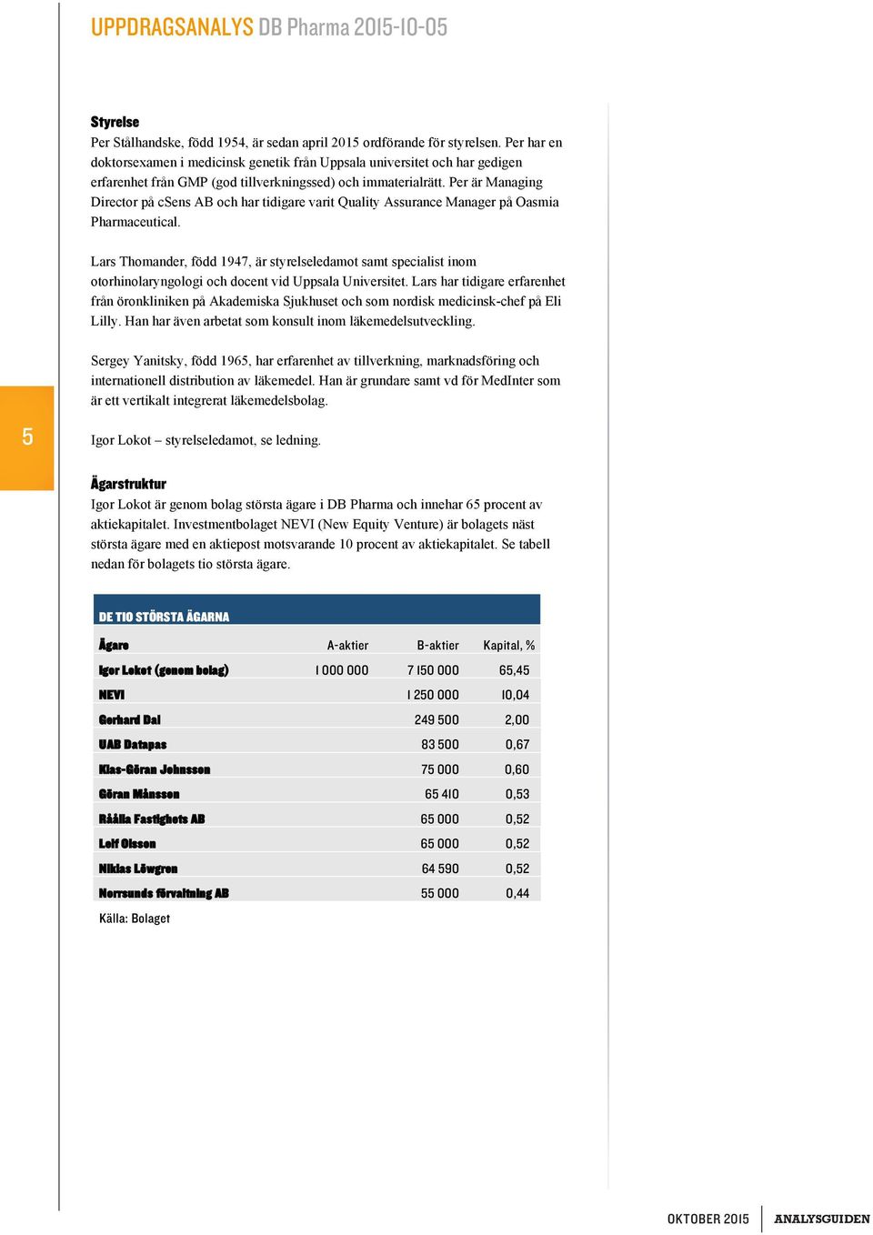 Per är Managing Director på csens AB och har tidigare varit Quality Assurance Manager på Oasmia Pharmaceutical.