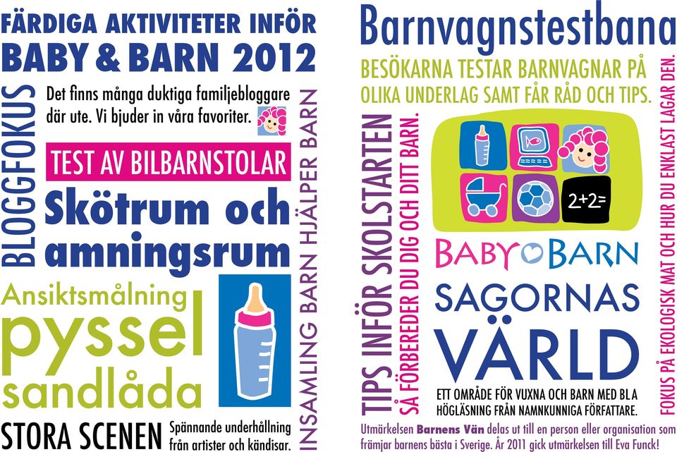 Insamling Barn hjälper Barn Barnvagnstestbana Besökarna testar barnvagnar på olika underlag samt får råd och tips. tips inför skolstarten så förbereder du dig och ditt barn.