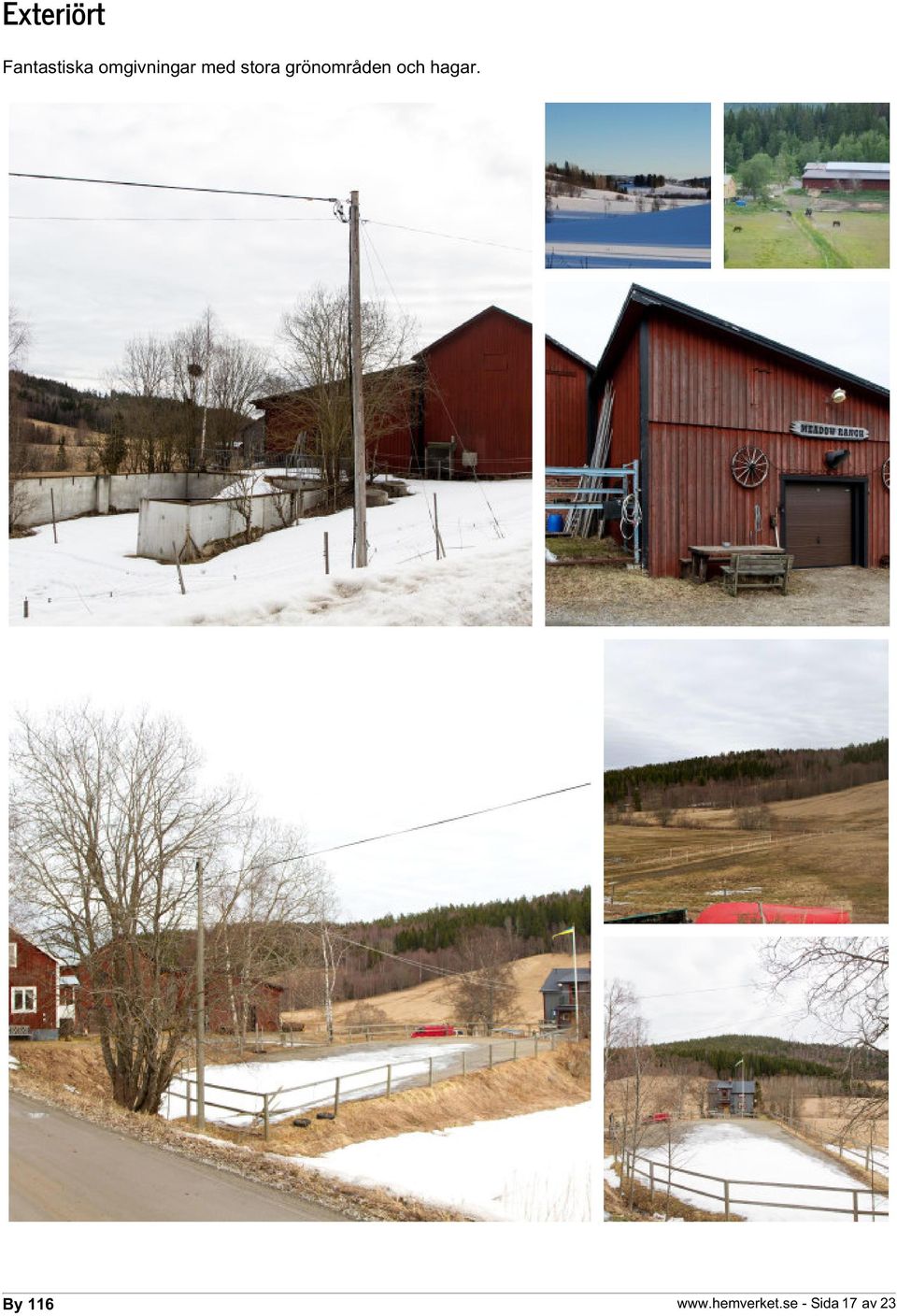 grönområden och hagar.
