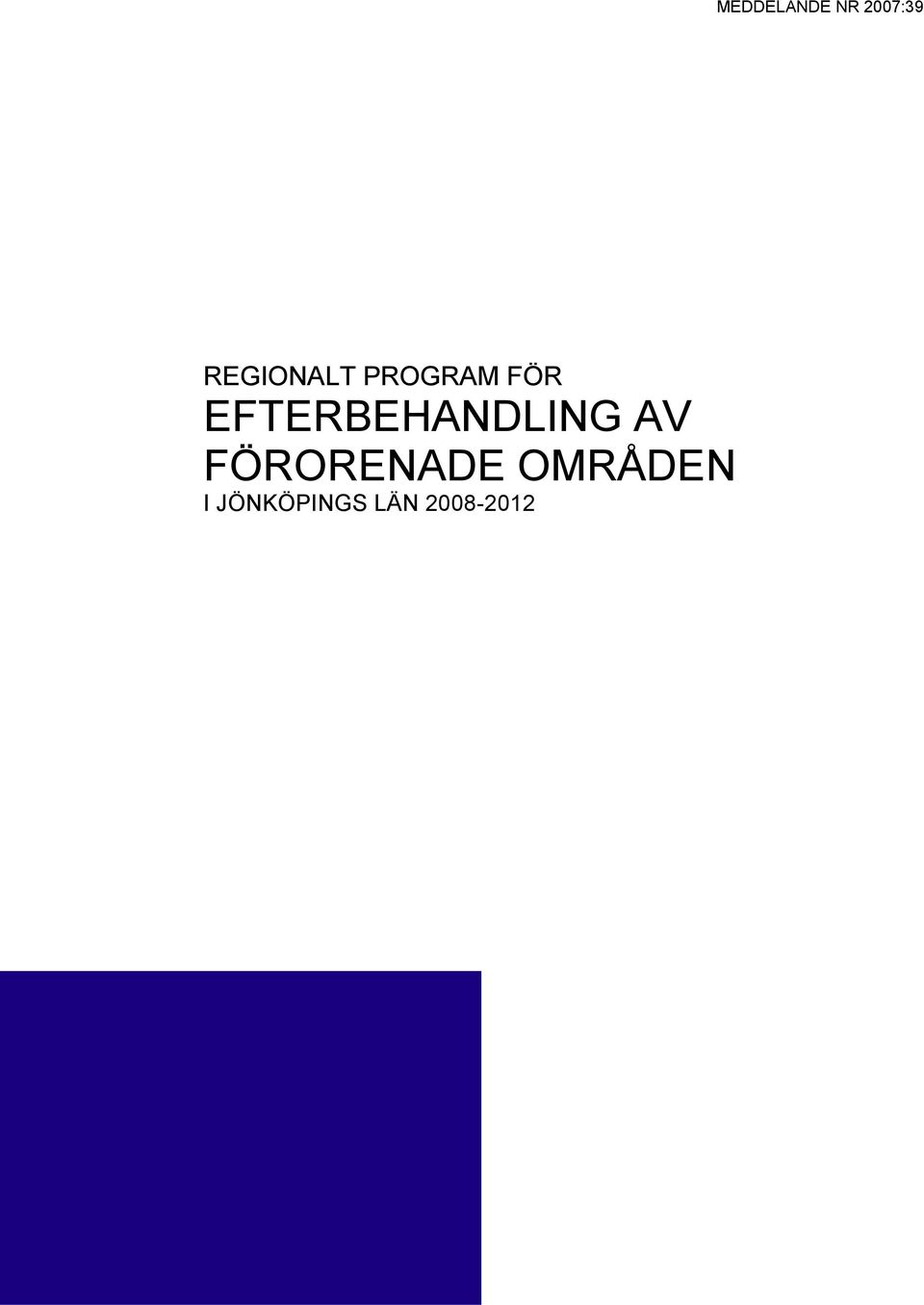 FÖRORENADE OMRÅDEN I