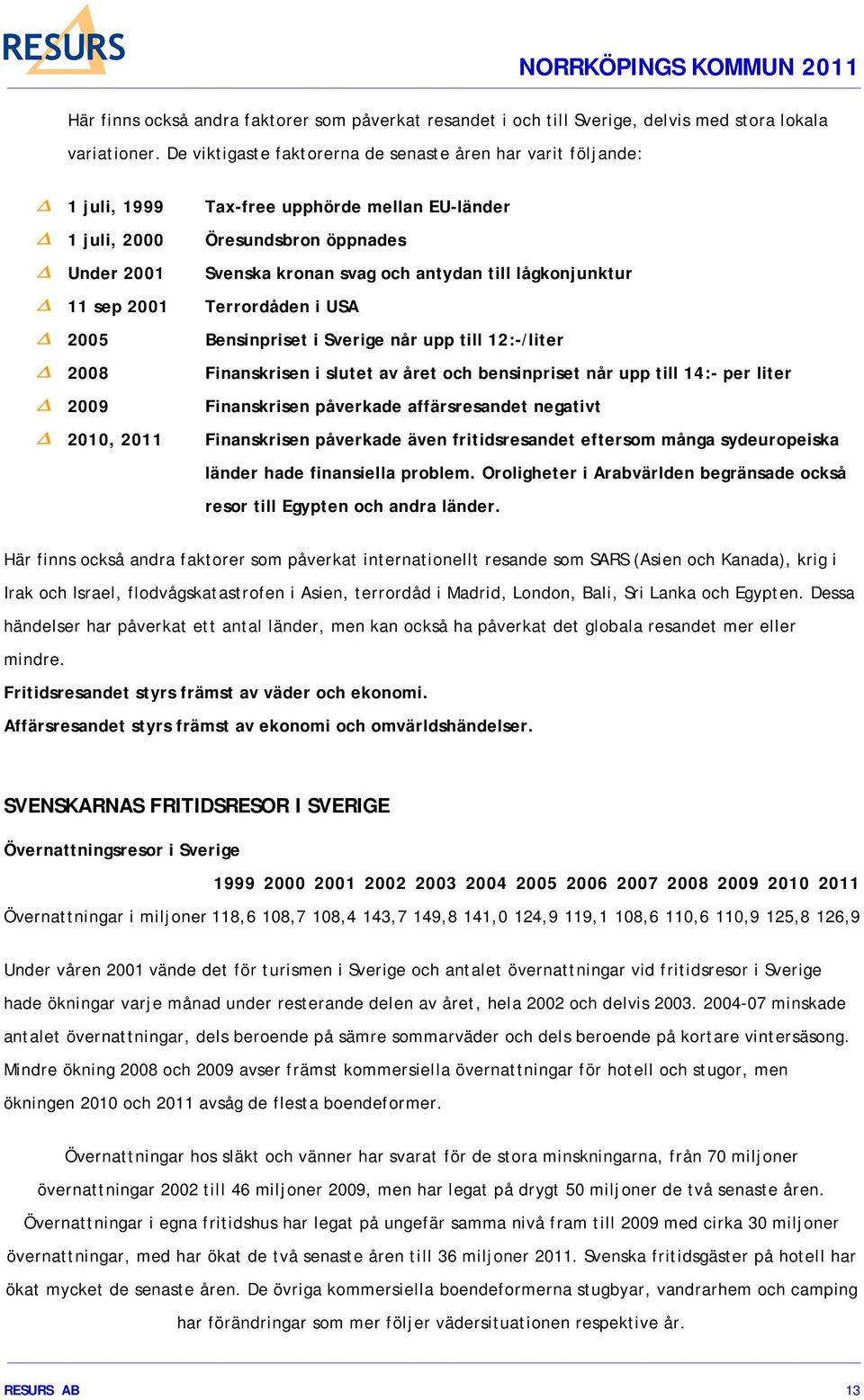 lågkonjunktur 11 sep 2001 Terrordåden i USA 2005 Bensinpriset i Sverige når upp till 12:-/liter 2008 Finanskrisen i slutet av året och bensinpriset når upp till 14:- per liter 2009 Finanskrisen