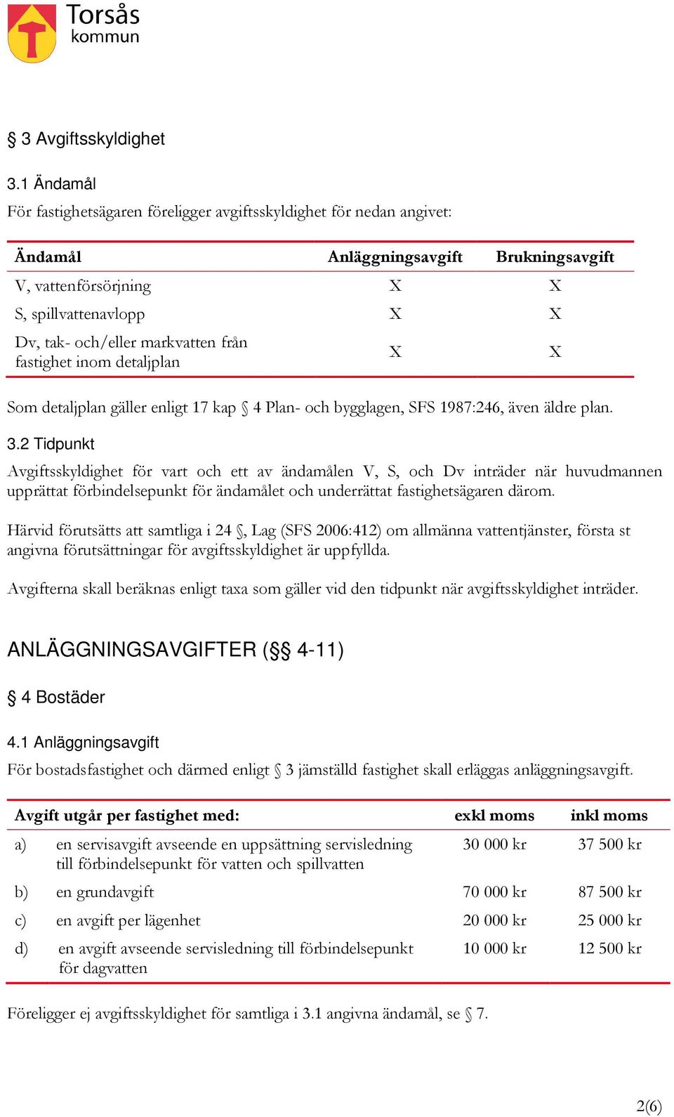 markvatten från fastighet inom detaljplan Som detaljplan gäller enligt 17 kap 4 Plan- och bygglagen, SFS 1987:246, även äldre plan. 3.