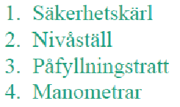 SÄKERHETSVENTILER Rötkammare, gasklocka och Trycksatta rötrestlager skall ha Över- och undertryckskydd SÄKERHETSKÄRL Utan mellanliggande ventiler Utlopp minst 3