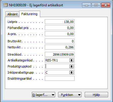 Inköpsrabattgrupp kommer automatiskt bli skapad i tabellen Inköpsrabattgrupper med blank i fältet Beskrivning.