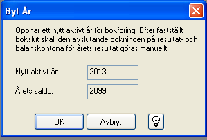 4 Lås föregående år I kan ni ha två år öppna samtidigt vilket innebär att föregående år måste låsas innan det går att byta till det nya året.