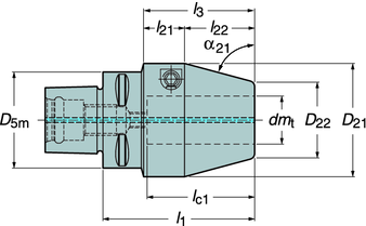 VRKTYSSYSTM Hydro-rip Short Adapter med precisionschuck Hydro-rip Coromant Capto-verktyg Kort version Coromant Capto 391.CA Tillbehör Levereras ej med verktyget. Beställs separat. 393.C 393.