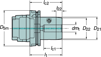 Dimensioner, mm, inch 1 l = programmeringslängd BLQ 2) NBLQ 3) HSK- storlek Beställningskod Skärvätska 1) D 5m dm t D 21 D 22 1 l 22 l c1 l c2 l U 63 392.410CD-63 20 096 1 63 20 63 59 96 17 52 70 2.