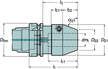 Hydro-rip Short Adapter med precisionschuck Kort version Hydro-rip Solida hållande HSK-verktyg VRKTYSSYSTM HSK form A/C 392.410CA Tillbehör Levereras ej med verktyget. Beställs separat. 393.C 393.