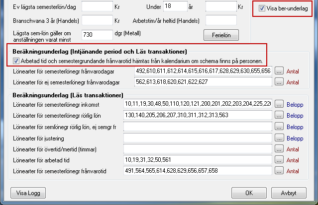 Första gången du tar ut semesterskuldslistan efter semesterårsskiftet är det viktigt att du tänker på att förändra datumintervallen.