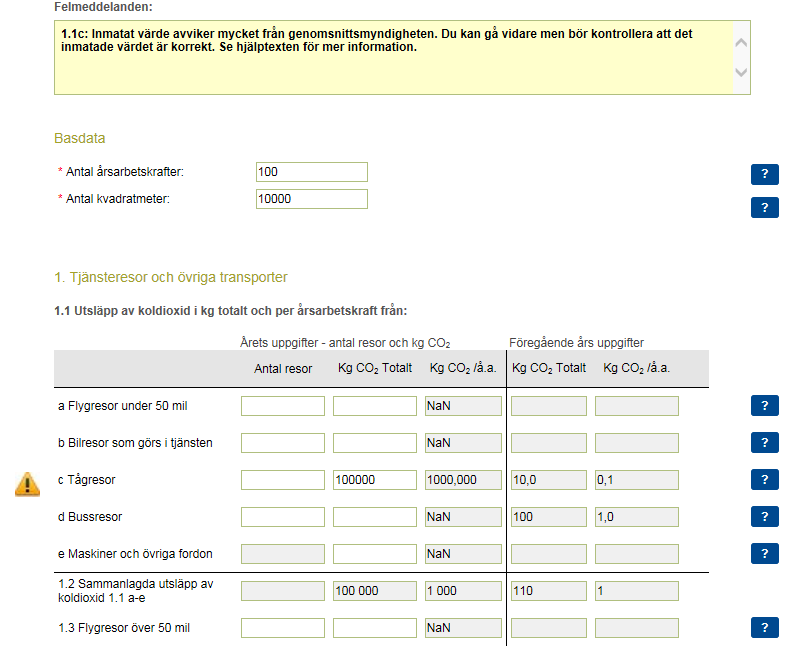 3(31) På Mina sidor kan även tidigare miljöledningsrapporter visas eller laddas hem. Miljöledningsrapporterna visas i en lista i fallande ordning baserat på när rapporten skapades, d.v.s. senaste rapporten visas överst.