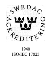 RAPPORT utfärdat av ackrediterat laboratorium REPORT issued by an Accredited Laboratory DGE Mark och Miljö RAPPORT Jämförande mätning Lillesjöverket 2015 Uddevalla Kraft AB, Uddevalla