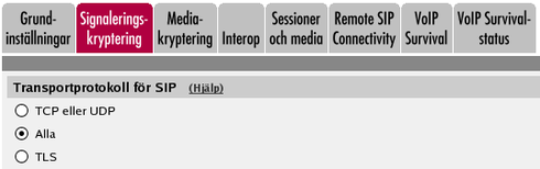 Chapter 7. Avancerad SIP-konfiguration steg för steg Om brandväggen ska koppla upp sig med TLS till en annan SIP-server måste CA-certifikatet för denna server också läsas in här.