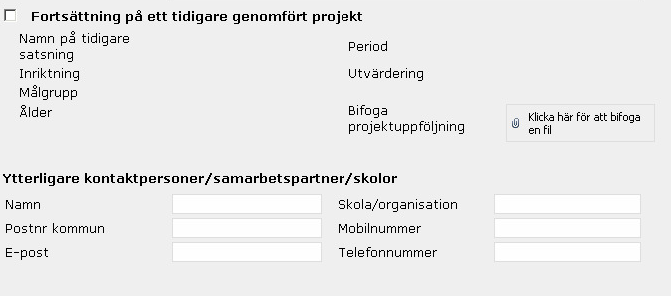 Klicka i rutan där ni godkänner villkoren för att ansöka om medel från Idrottslyftet samt tryck på knappen