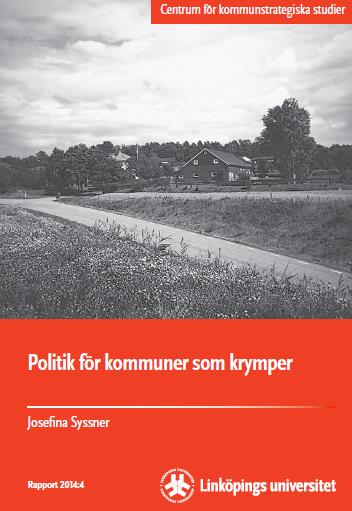 Pågående projekt Syssner m.fl.: Strategies for shrinking municipalities?