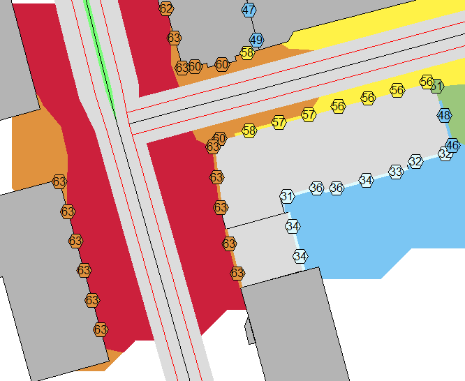 5.1 Reflekterande ljud Nedan redovisas trafikbullernivåer på närliggande byggnader vid nollalternativet (dvs.