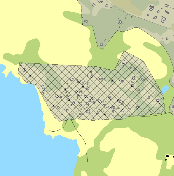 9. Holländaröd: VA-bevakningsområde Idag omfattar området 46 fastigheter. Byggnadsplan för fritidsbebyggelse och äldre bebyggelse vid Brofjorden.