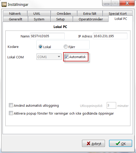4 Konfigurering av mjukvara TS1000 4.