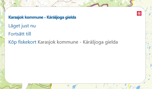 Sälj fiskekort Sälj fiskekort via karta För att sälja fiskekort, klicka på Köp Fiskekort. Vill kunden ha mer information om området klickar du på kommunnamnet.