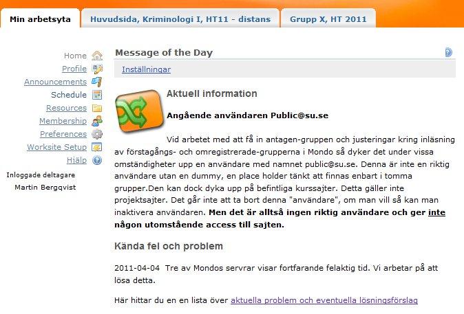 Längst upp till höger hittar du en liten text Log in Stockholm University students and staff (se bilden nedan). Klicka på den. Bild 1. Du kommer då till ett inloggningsformulär.