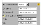 Att använda Internet Gate vid dynamisk IP-adressering på LAN Vid leverans är Internet Gate inställd till dynamisk IP-adressering på LAN, där den agerar DHCPserver och delar ut IP-adresserna.