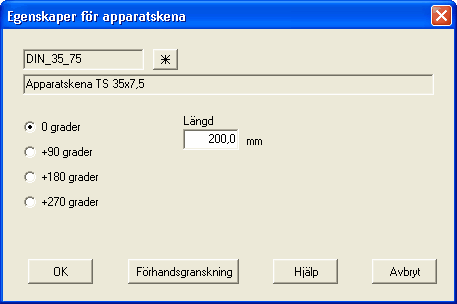 Skapa layoutsida 125 Klicka denna knappen för att förhandsgranska hur layoutsymbolen kommer att se ut på layoutsidan. Klicka OK för att bekräfta ändringarna och återgå till layoutsidan.