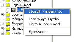 Skapa och underhålla biblioteksdatabasen 209 10.21.4 Klistra in layoutsymbol En layoutsymbol som blivit kopierad kan klistras in i samma biblioteksdatabas eller en annan databas.