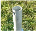 Skruv med öppning i toppen JSÖ42400 JSÖ68545 Ø42 x 400 mm (inv. Ø37 mm). Kan användas till bl.a montering av parasoll, beachflaggor, mindre skyltar och enklare staket. Ø68 x 545 mm (inv. Ø63 mm).