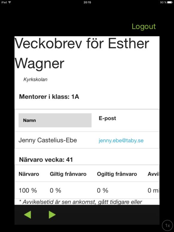 I veckorapporten finns publicerade veckobrev samt frånvaron sammanställd. Kurser/ Ämnen Under menyn Kurser/ ämnen ser du alla ämnen som ditt barn har.