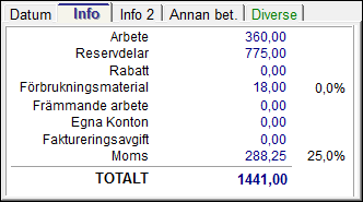 Kundmottagaren kan även se detta via arbetsordern i programmet genom att söka upp den med F4 ange ordernummer, regnummer och sedan klicka på knappen Stämplad tid och på så vis se att den är pågående